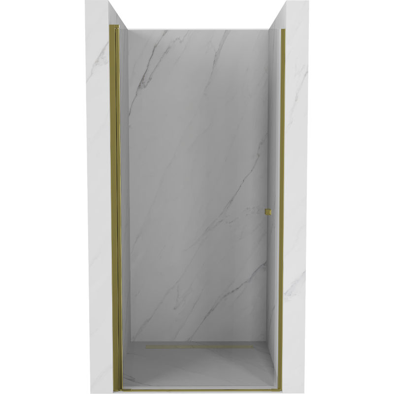 Mexen Pretoria 90 cm Swing Shower Door, Transparent, Gold - 852-090-000-50-00