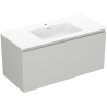 Mexen Orio bathroom cabinet 100 cm with Otis sink, 1 drawer, gray matte/white matte - 91A10-10047-1-BF62-W18M01