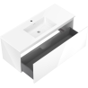 Mexen Orio bathroom cabinet 120 cm with Otis sink, 1 drawer, white gloss - 91A10-12047-1-BF00-W18M00