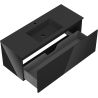 Mexen Orio 120 cm bathroom cabinet with Otis sink, 1 drawer, black gloss/black matte - 91A10-12047-1-BF70-W18M71
