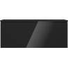 Mexen Orio 120 cm bathroom cabinet with Otis sink, 1 drawer, black gloss/black matte - 91A10-12047-1-BF70-W18M71