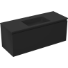 Mexen Orio bathroom cabinet 120 cm with Otis washbasin, 1 drawer, black matte - 91A10-12047-1-BF71-W18M71
