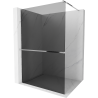 Mexen Kioto+ shower screen with a shelf and rail 80 x 200 cm, Graphite 8 mm, Chrome - 800-080-121-01-40