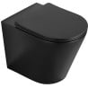 Mexen Rico standing rimless toilet bowl with soft-close slim seat, duroplast, matte black - 32724085