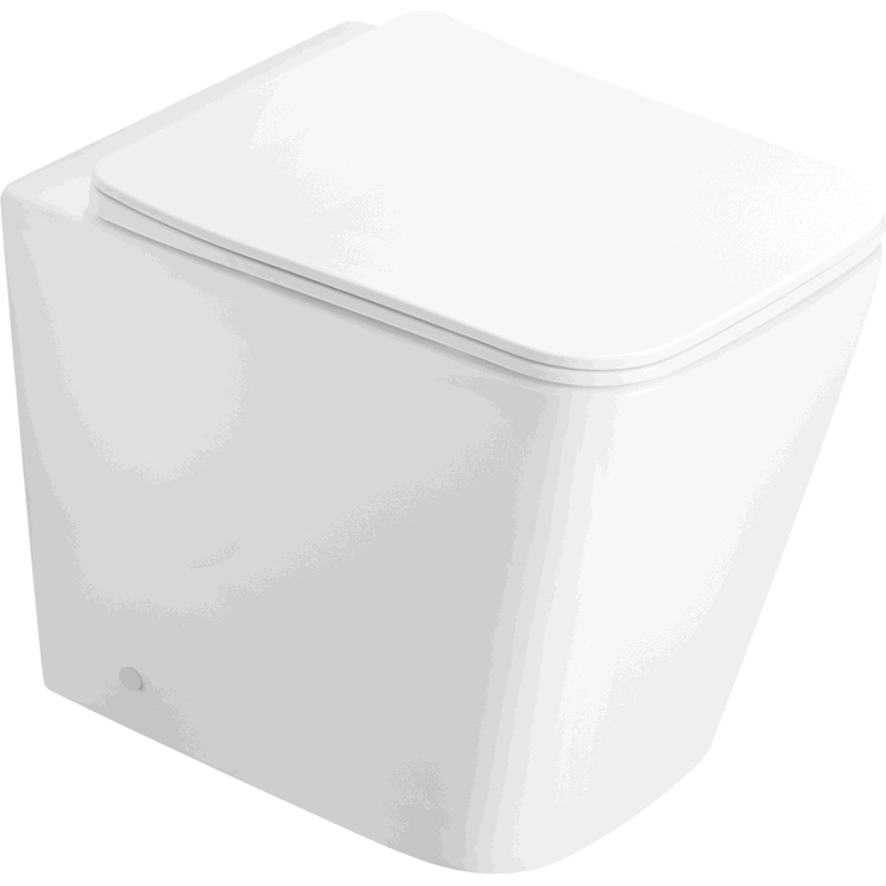 Mexen Cube rimless free-standing toilet with soft-close slim seat, duroplast, white gloss - 32924000