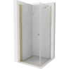 Mexen Pretoria tilt shower cabin 90 x 90 cm, transparent, gold - 852-090-090-50-00