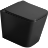 Mexen Cube Rimless Standing Toilet Bowl with Slim Soft-Close Seat, Duroplast, Matte Black - 32924085