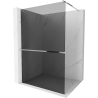 Mexen Kioto+ shower wall with shelf Walk-in 100 x 200 cm, graphite, chrome - 800-100-121-01-40