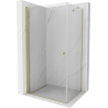 Mexen Pretoria hinged shower cubicle 90 x 100 cm, Transparent, Gold - 852-090-100-50-00