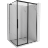 Mexen Rox L Right Sliding Shower Enclosure 95 x 90 cm, Black Frame, Black - 8C2L-095-090-70-70-P
