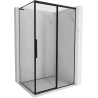 Mexen Rox L right sliding shower cabin 105 x 90 cm, black frame, black - 8C2L-105-090-70-70-P