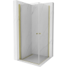 Mexen Pretoria Duo pivot shower cabin 80 x 80 cm, transparent, gold - 852-080-080-50-00-02