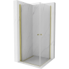 Mexen Pretoria Duo pivot shower enclosure 80 x 80 cm, transparent, gold - 852-080-080-50-00-02