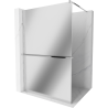 Mexen Kioto+ shower screen with a shelf and rail 70 x 200 cm, Mirror 8 mm, Chrome - 800-070-121-01-50
