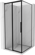 Mexen Rox sliding shower cabin left 90 x 90 cm, black frame, black - 8C2-090-090-70-70-L