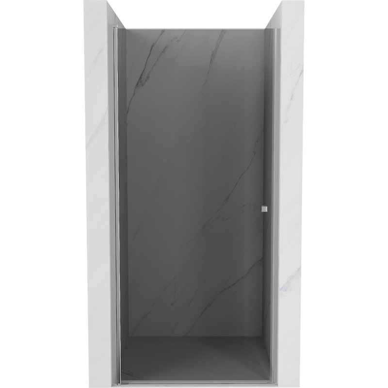 Mexen Pretoria 90 cm hinged shower door, graphite, chrome - 852-090-000-01-40