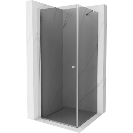 Mexen Pretoria pivot shower cabin 70 x 70 cm, graphite, chrome - 852-070-070-01-40