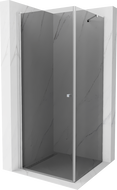 Mexen Pretoria pivot shower cabin 70 x 70 cm, graphite, chrome - 852-070-070-01-40