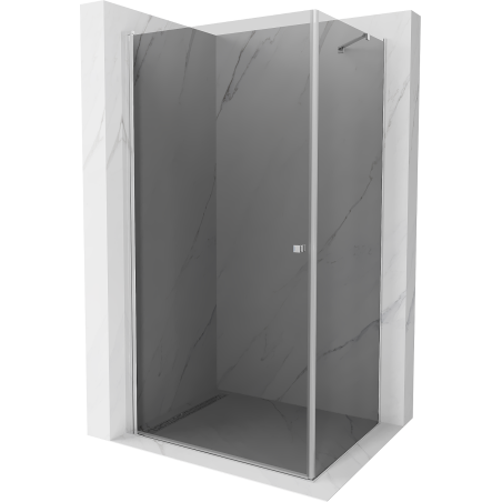 Mexen Pretoria hinged shower cubicle 70 x 90 cm, Graphite, Chrome - 852-070-090-01-40