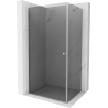 Mexen Pretoria hinged shower cubicle 70 x 100 cm, Graphite, Chrome - 852-070-100-01-40