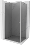Mexen Pretoria 70 x 120 cm Hinged Shower Enclosure, Graphite, Chrome - 852-070-120-01-40