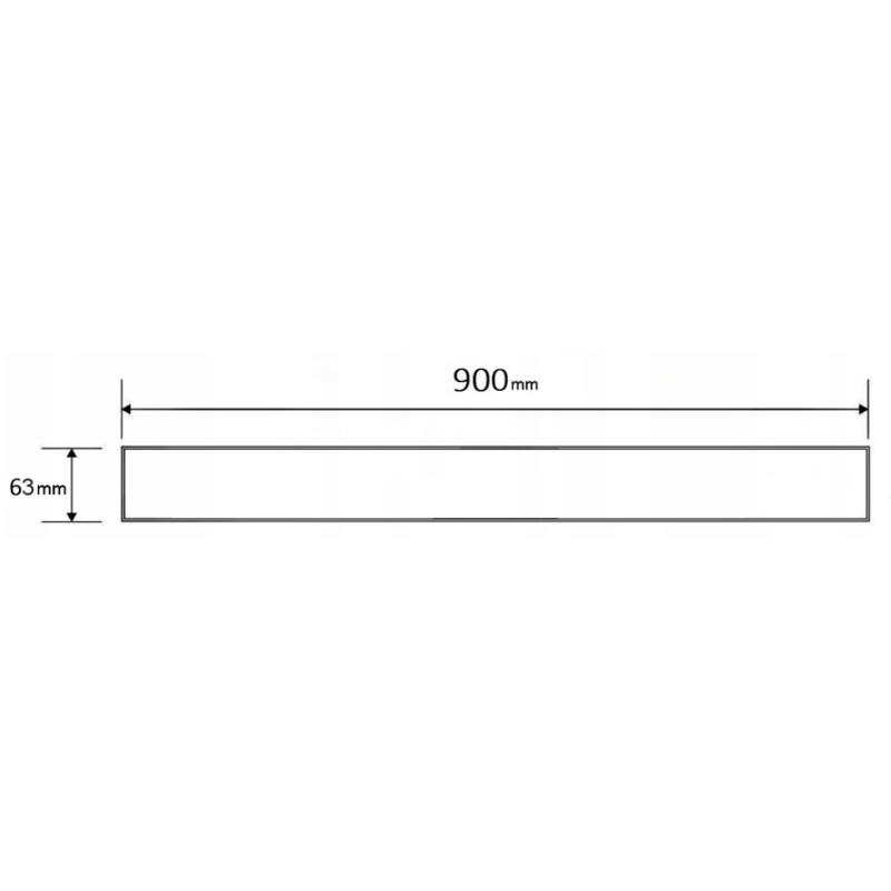 Mexen Flat M01 Linear Drain Cover 90 cm, Brushed Gold - 1A20090