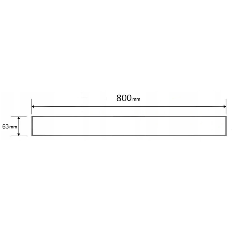 Mexen Flat M12 Linear Drain Cover 80 cm, Brushed Gold - 1A21080