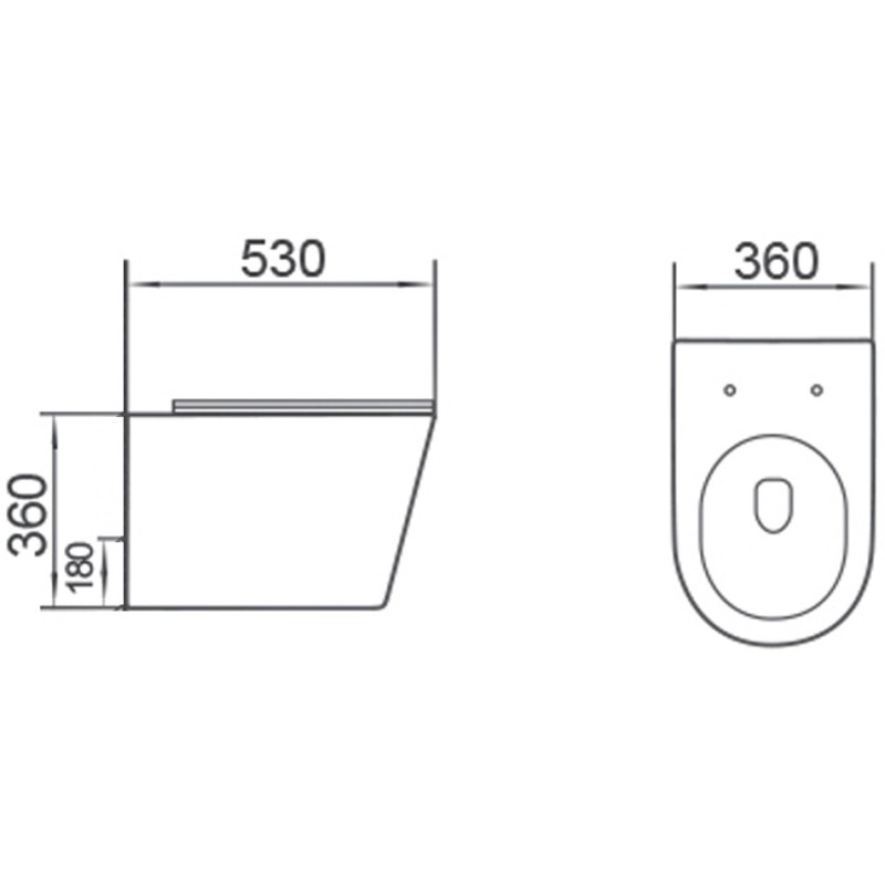 Mexen Rico Rimless Tornado WC Bowl with Slim Soft-Close Seat, Duroplast, Glossy White - 3072L4000T