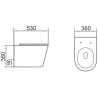 Mexen Rico Rimless Tornado Toilet Bowl with Slim Soft-Close Seat, Duroplast, Glossy White - 3072L4000T