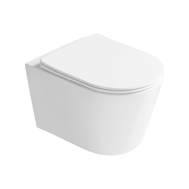 Mexen Rico Rimless Tornado WC Bowl with Slim Soft-Close Seat, Duroplast, Glossy White - 3072L4000T
