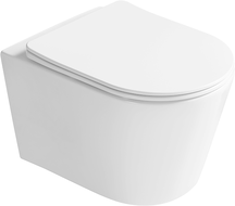 Mexen Rico 2.0 Rimless Tornado WC Bowl with Soft-Close Slim Seat, Duroplast, White Gloss - 3072L4000T