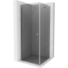 Mexen Pretoria 90 x 90 cm Hinged Shower Cabin, Graphite, Chrome - 852-090-090-01-40
