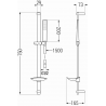 Mexen DB72 adjustable shower set, chrome - 785724584-00