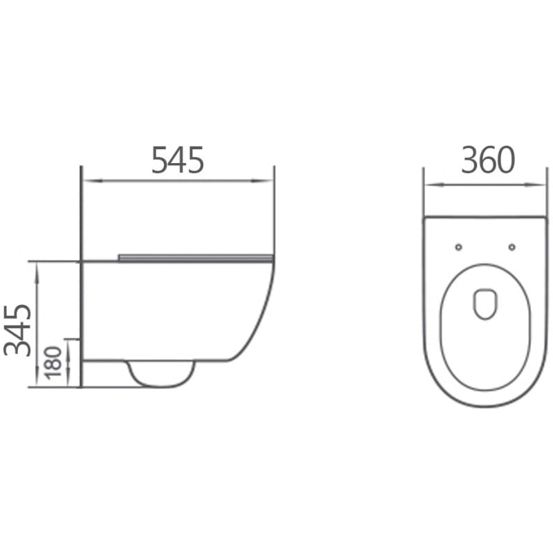Mexen Carmen Rimless WC Bowl with Slim Soft-Close Seat, Duroplast, Glossy White - 3088L4000