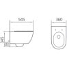 Mexen Carmen Rimless WC Bowl with Soft-Close Slim Seat, Duroplast, White Gloss - 3088L4000
