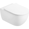 Mexen Carmen Rimless Tornado WC Bowl with Slim Soft-Close Seat, Duroplast, Glossy White - 3088L4000T