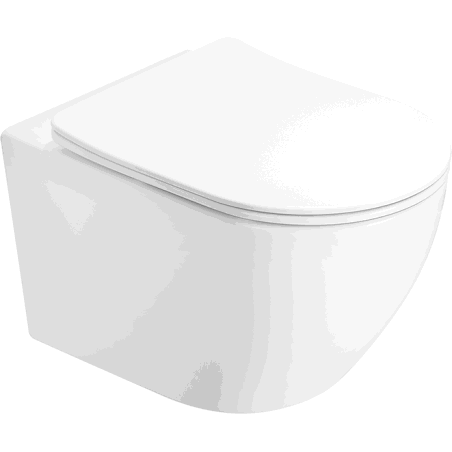 Mexen Lena rimless toilet bowl with Tornado system and slim, soft-closing seat, duroplast, white gloss - 3022L4000T