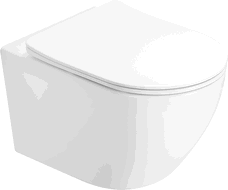 Mexen Lena rimless toilet bowl with Tornado system and slim, soft-closing seat, duroplast, white gloss - 3022L4000T