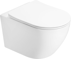 Mexen Lena Rimless Tornado WC Bowl with Slim Soft-Close Seat, Duroplast, Glossy White - 3022L4000T