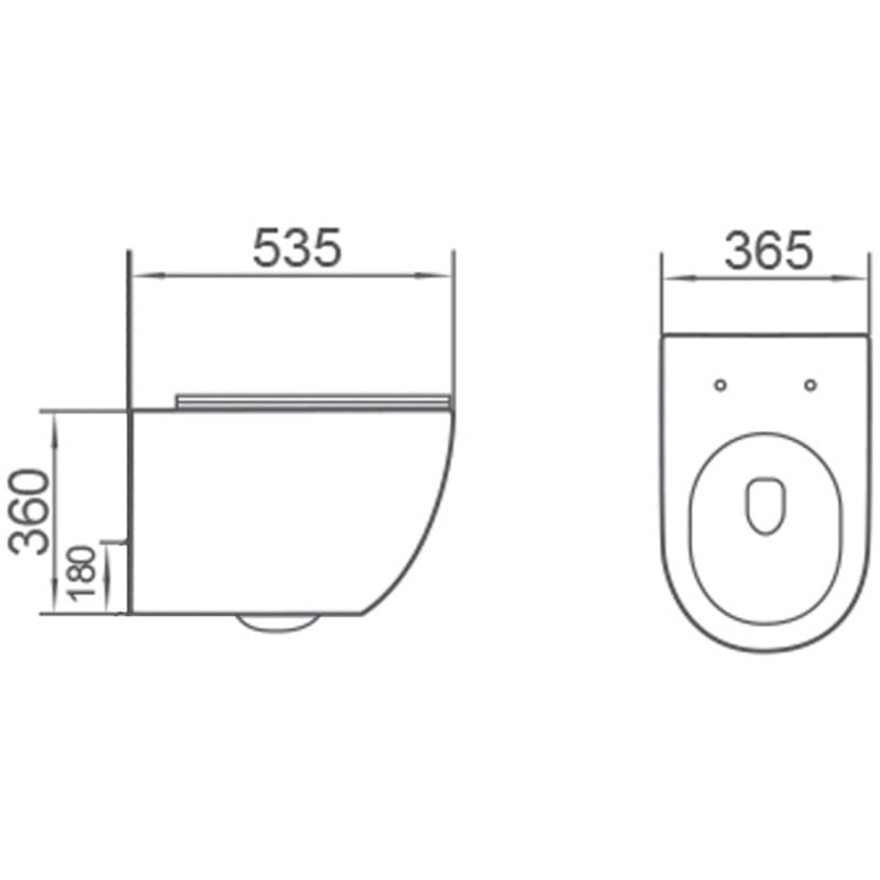Mexen Lena rimless toilet bowl with Tornado system and slim, soft-closing seat, duroplast, white gloss - 3022L4000T
