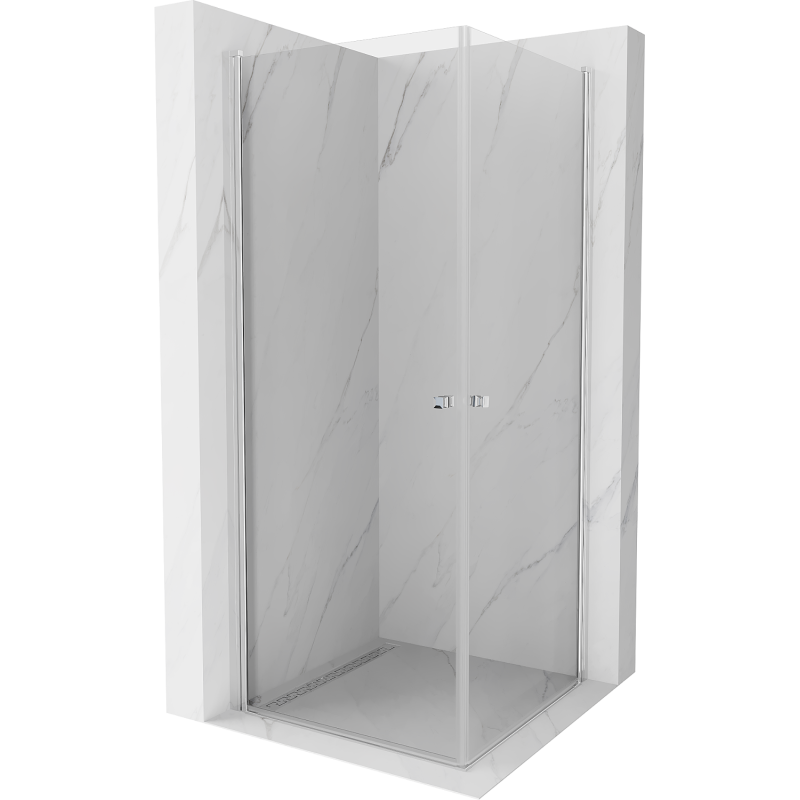 Mexen Pretoria Duo Hinged Shower Enclosure 80 x 80 cm, Transparent, Chrome - 852-080-080-02-00