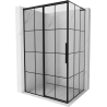 Mexen Rox L sliding shower cabin left 100 x 80 cm, black grid, black - 8C2L-100-080-70-77-L