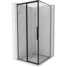 Mexen Rox sliding left shower cabin 120 x 120 cm, black frame, black - 8C2-120-120-70-70-L