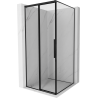 Mexen Rox sliding shower enclosure left 120 x 120 cm, black frame, black - 8C2-120-120-70-70-L