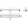 Mexen Flat linear drain body 80 cm, gun gray brushed - 1E15080
