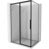 Mexen Rox Sliding Shower Enclosure Left 150 x 120 cm, Black Frame, Black - 8C2-150-120-70-70-L