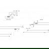 Mexen Wall-Mounted Shower Arm 40 cm Gold - 79112-50