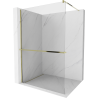 Mexen Kioto+ shower wall with shelf Walk-in 80 x 200 cm, transparent, gold - 800-080-121-50-00