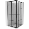 Mexen Rox L sliding shower cabin left 120 x 120 cm, black grid, black - 8C2L-120-120-70-77-L