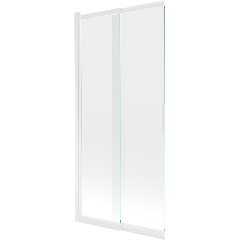 Mexen Fox two-panel sliding bathtub screen 85 x 150 cm, transparent, white - 891-085-002-20-00